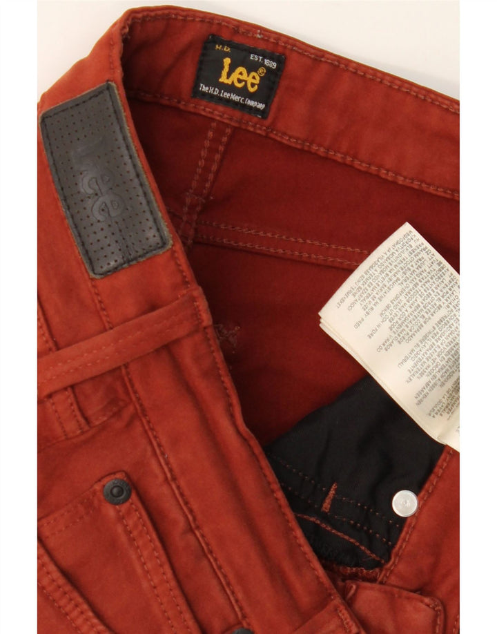 LEE Womens Scarlett Slim Casual Trousers W25 L31  Maroon Cotton Vintage Lee and Second-Hand Lee from Messina Hembry 