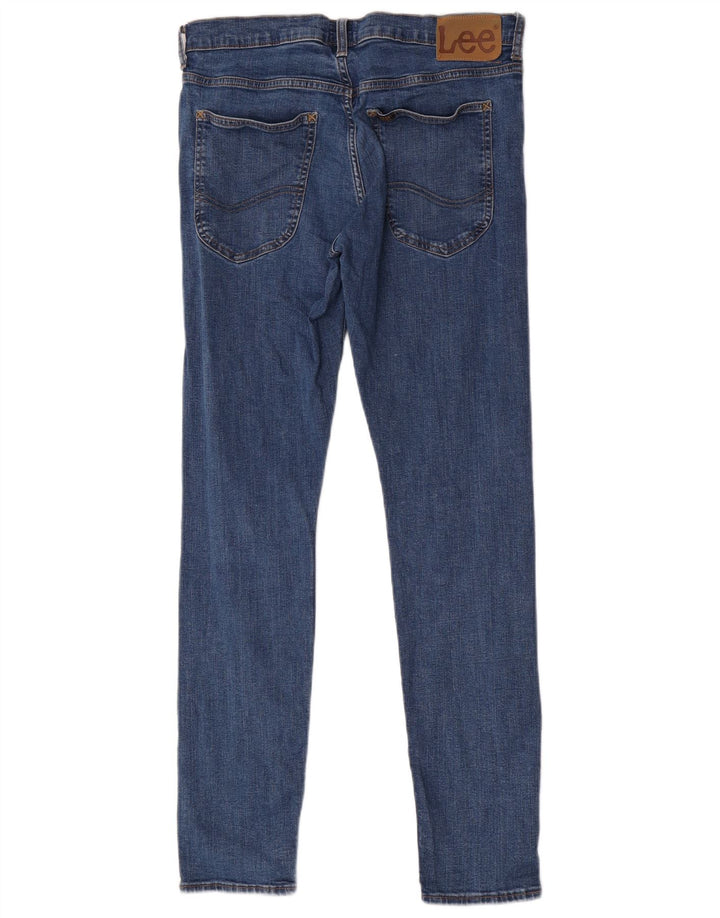 Lee Womens Luke Slim Jeans W31 L32 Azul Algodão