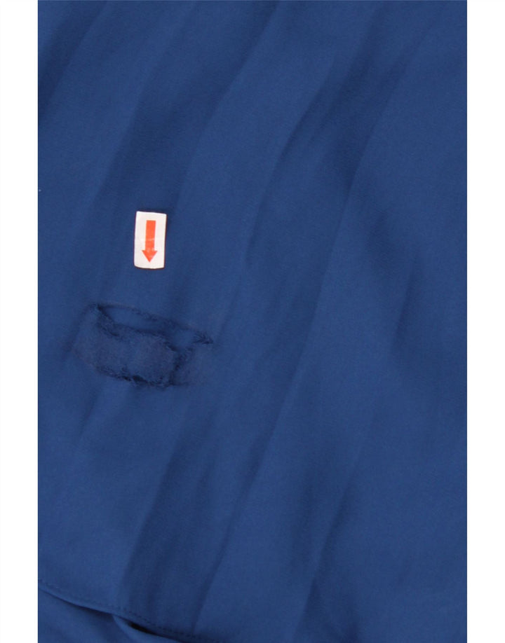 Saia evasê feminina JAQUES VERT Reino Unido 12 médio W30 azul marinho nylon