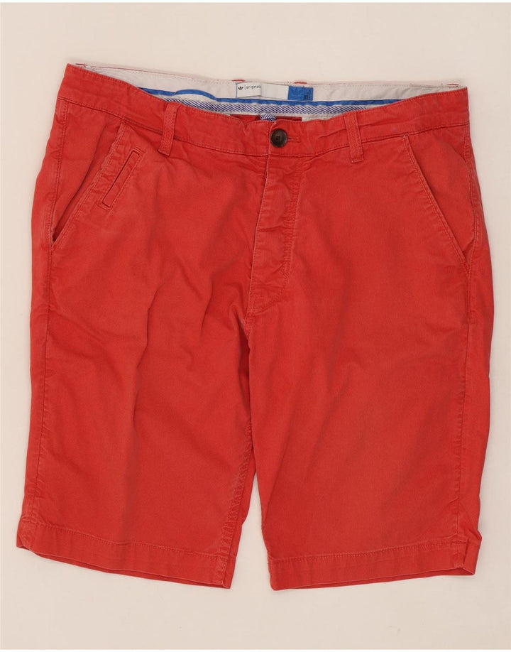 ADIDAS Mens Chino Shorts W36 Grande Algodão Vermelho