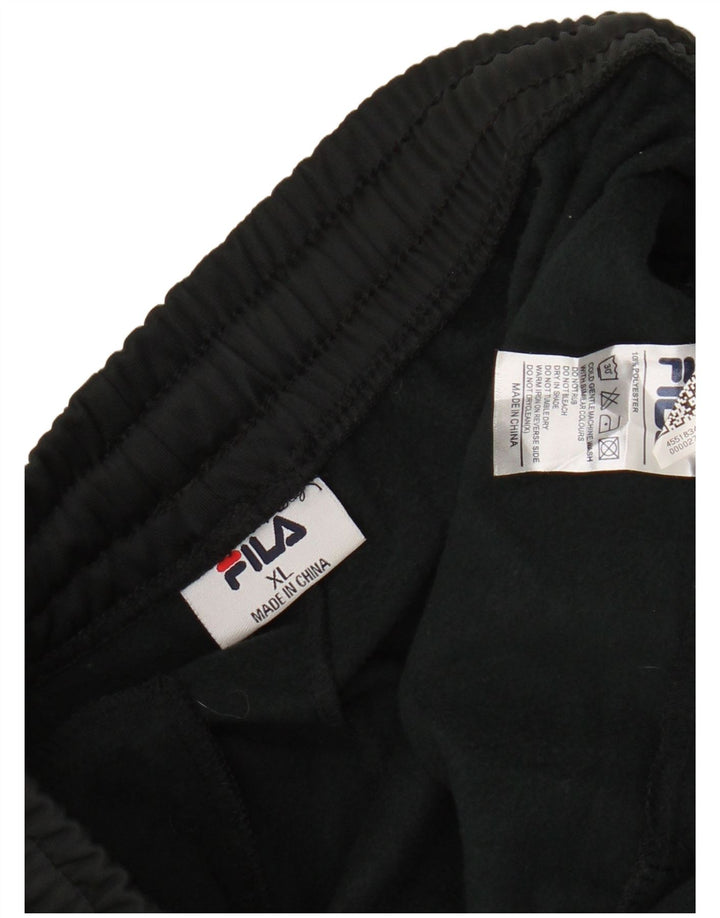 Calça de treino masculina Fila XL preto poliéster