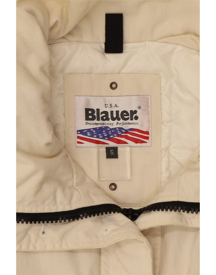 Jaqueta acolchoada feminina BLAUER UK 10 pequena off white poliamida