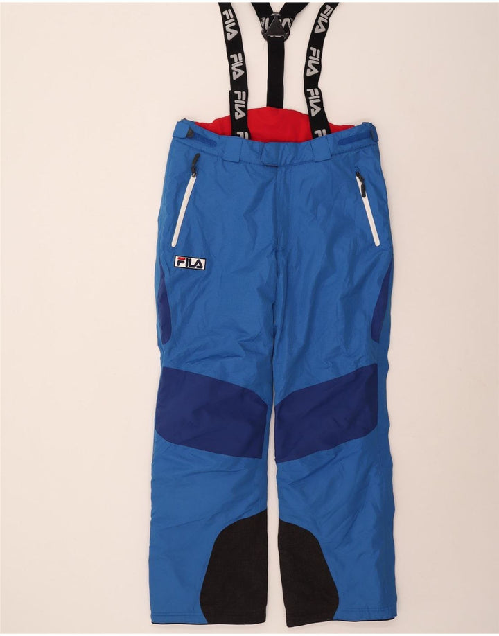 Calça masculina Fila Graphic Dungarees Ski grande azul colorblock poliéster
