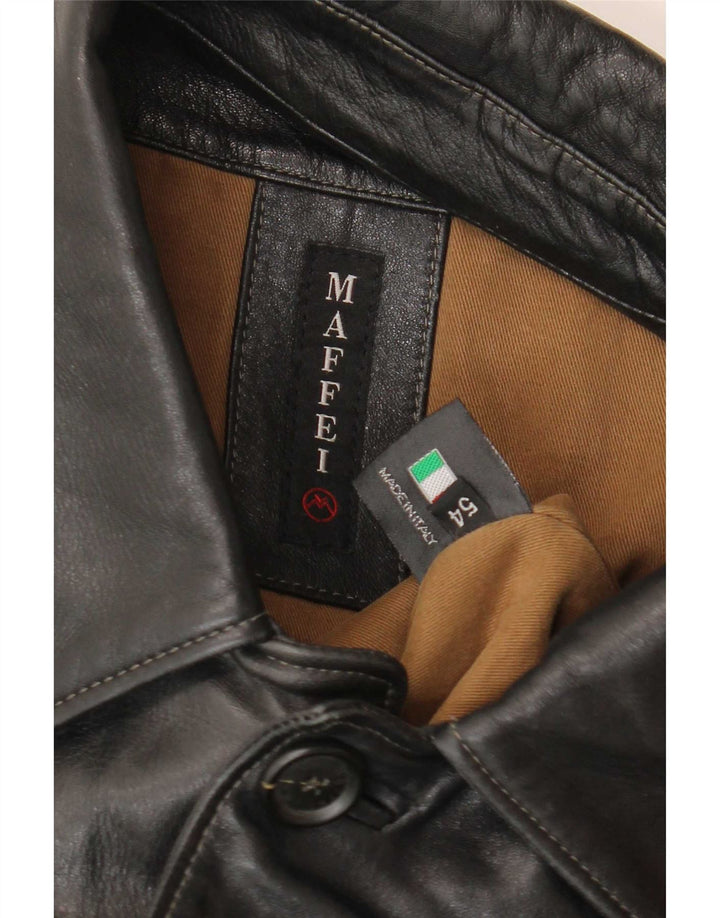 Jaqueta de couro masculina Maffei IT 54 2XL preta