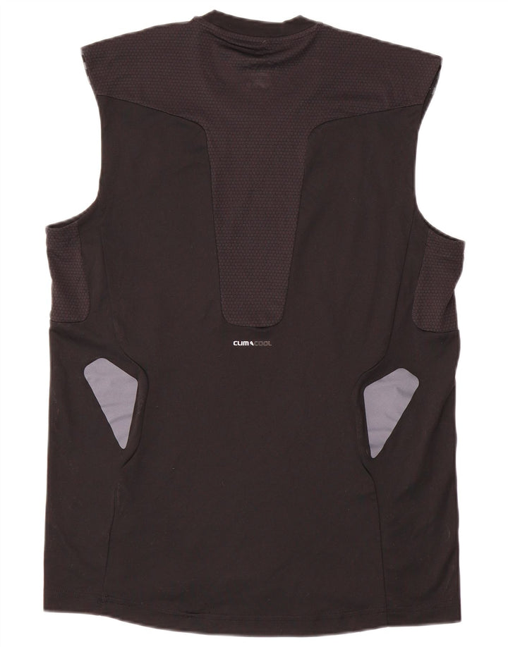 Adidas Mens Climacool Vest Top Médio Preto Colourblock Poliéster