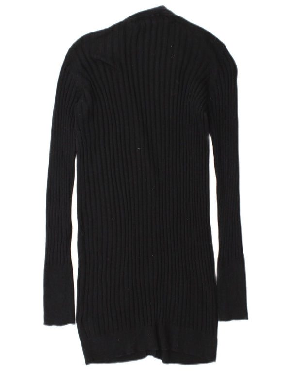 Suéter cardigã feminino Zara Reino Unido 14 algodão preto médio
