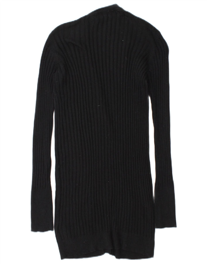 Suéter cardigã feminino Zara Reino Unido 14 algodão preto médio