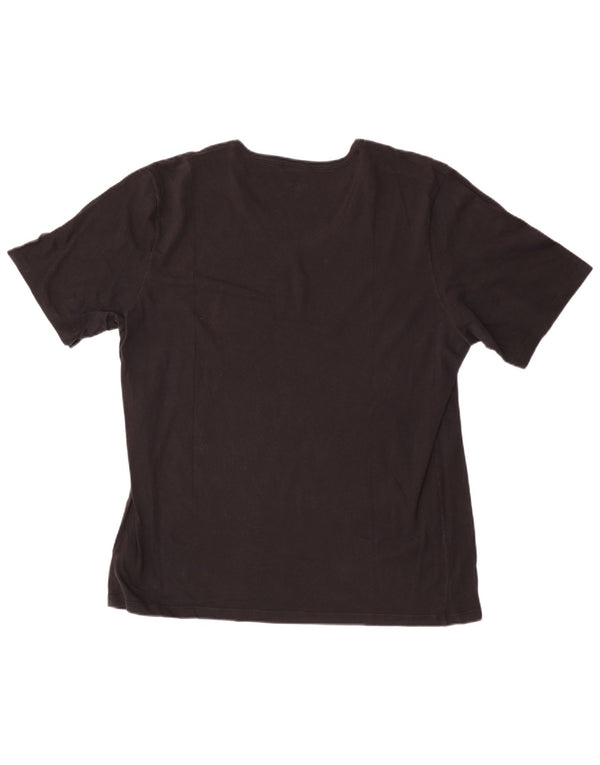 Camiseta feminina Hugo Boss UK 20 2XL algodão preto