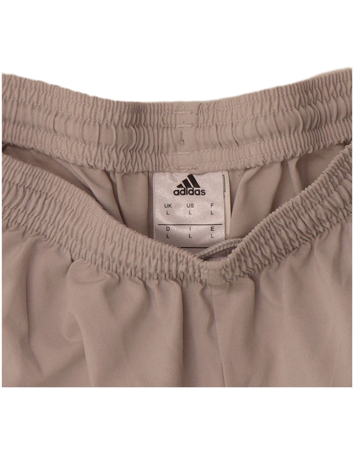 Shorts esportivos gráficos de futebol irlandês masculino ADIDAS grande poliéster cinza