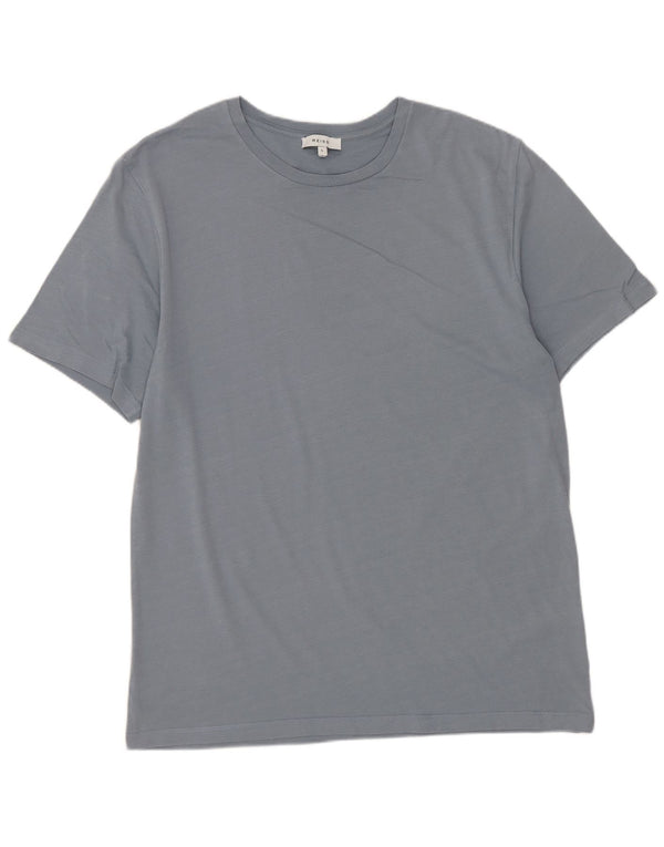 Camiseta masculina Reiss Top grande algodão azul