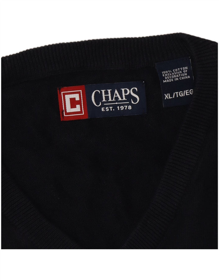 Regata masculina CHAPS colete XL algodão azul marinho