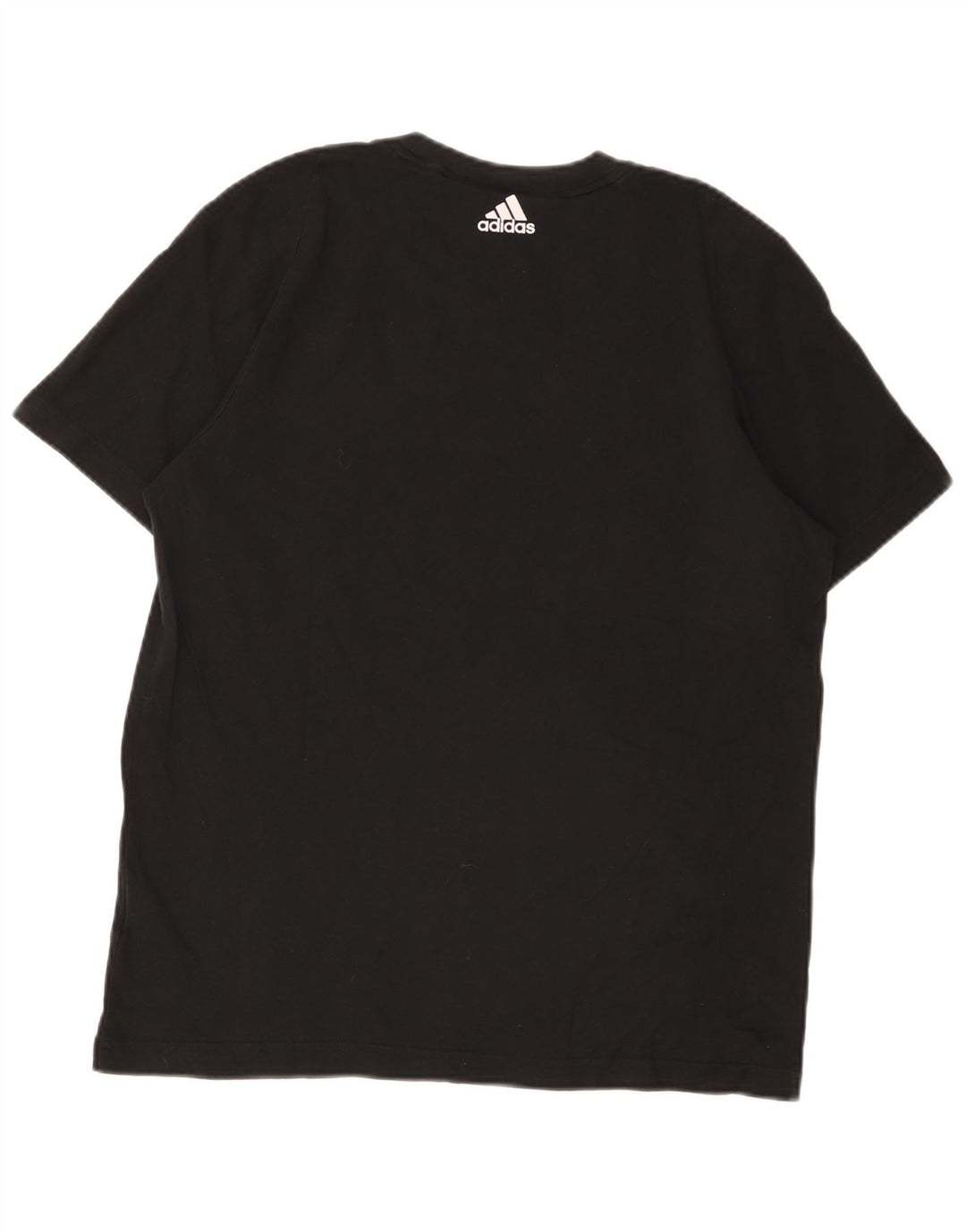 Adidas Mens Graphic T-Shirt Top Grande Algodão Preto