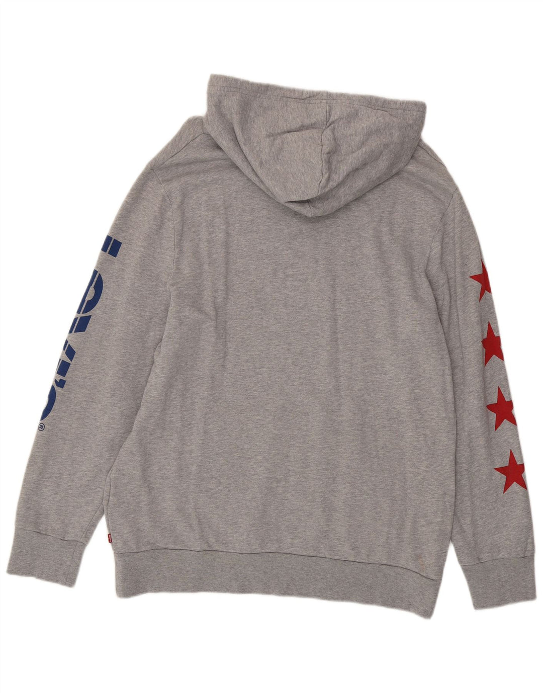 LEVI'S moletom com capuz gráfico masculino XL algodão cinza