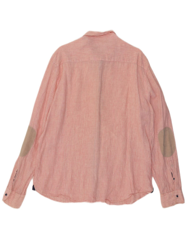 Camisa masculina Massimo Dutti 2XL listra rosa