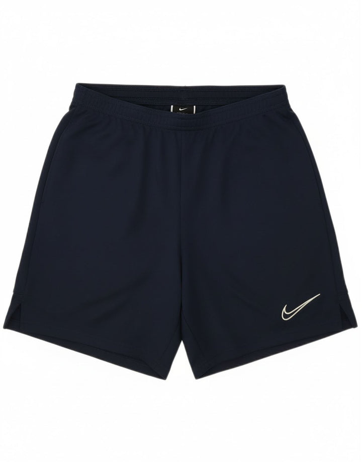 Shorts esportivos masculinos Nike pequenos esportivos azul marinho de poliéster