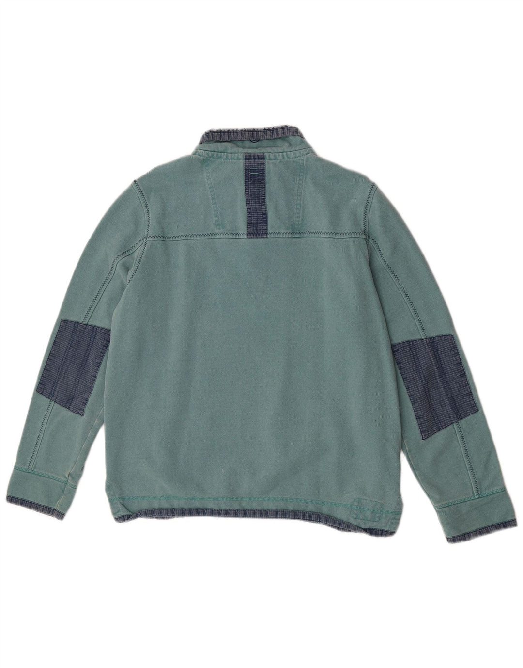Fat Face Masculino The Airlie Moletom Jumper Verde Médio Colourblock
