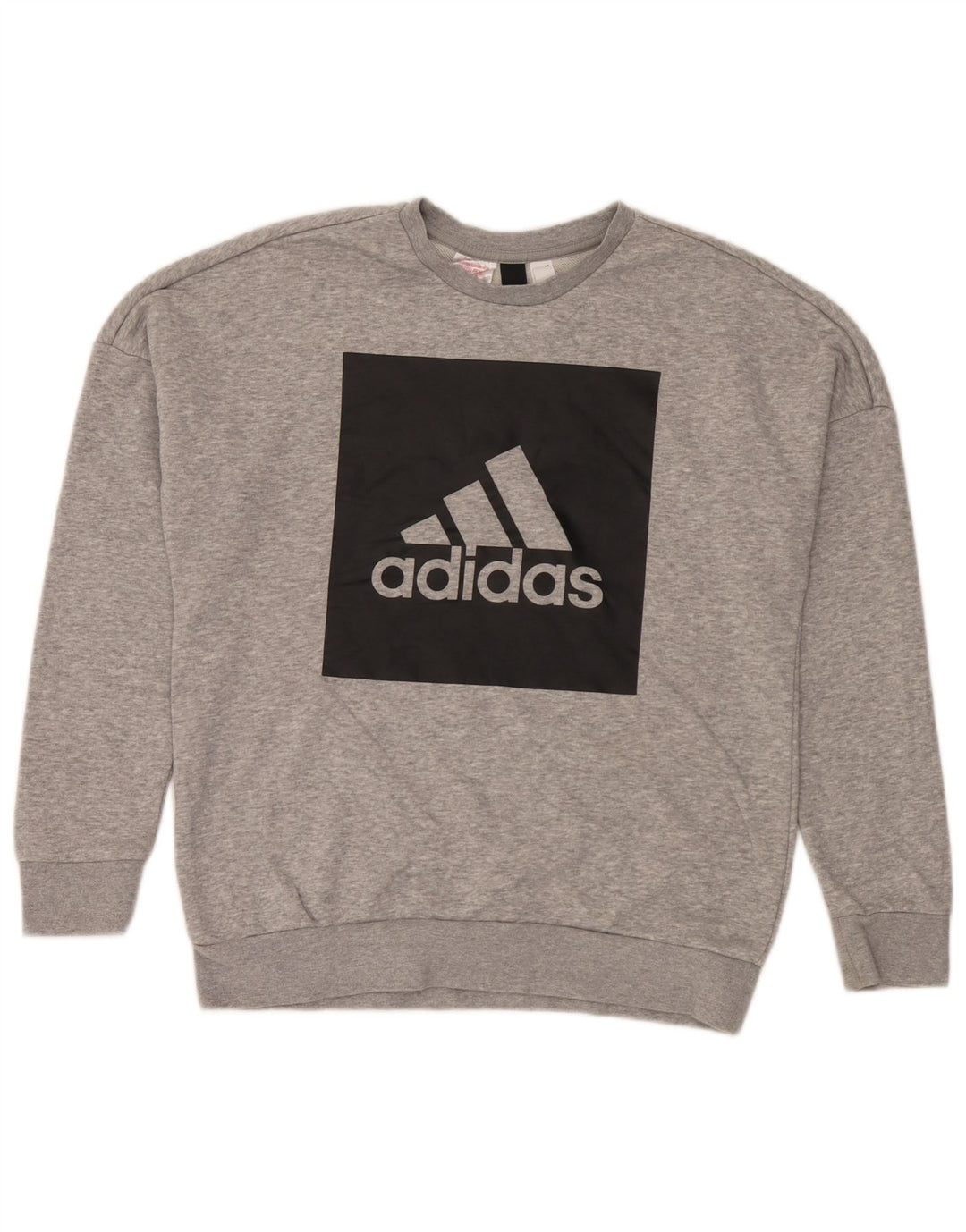 Adidas Meninos Graphic Sweatshirt Jumper 13-14 Anos Cinza Algodão