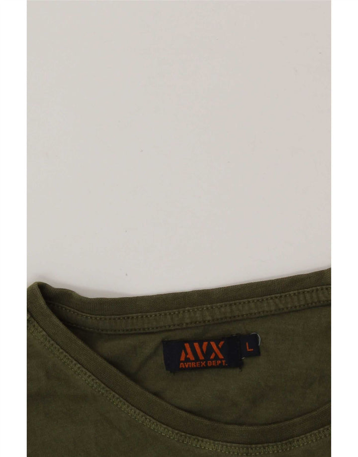Avirex Camiseta masculina Top Grande Cáqui