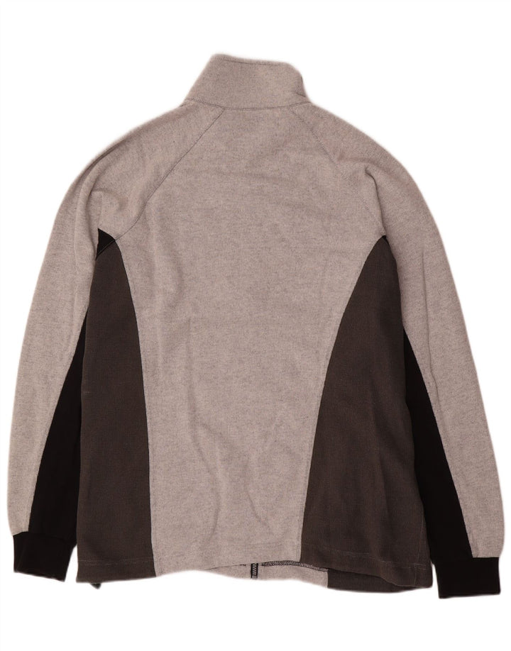 ASICS Mens Treino Top Jacket Grande Cinza Colourblock Algodão