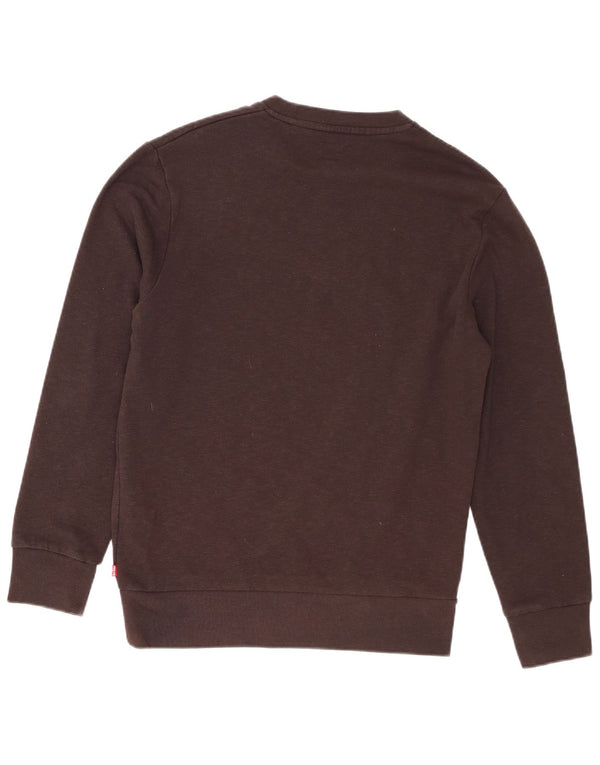Moletom gráfico masculino Levi's Jumper pequeno de algodão marrom