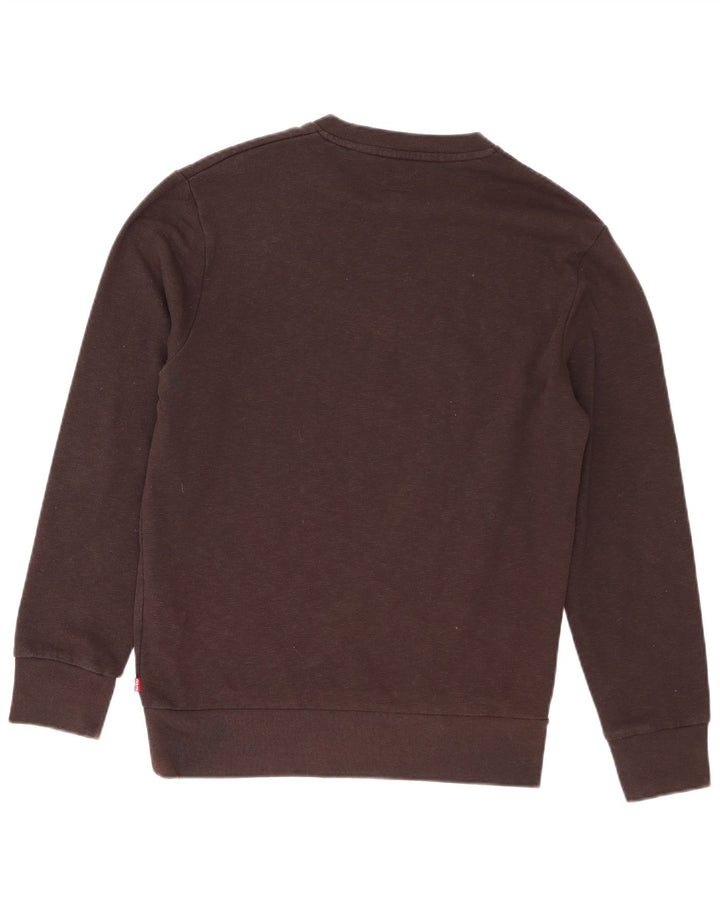 Moletom gráfico masculino Levi's Jumper pequeno de algodão marrom