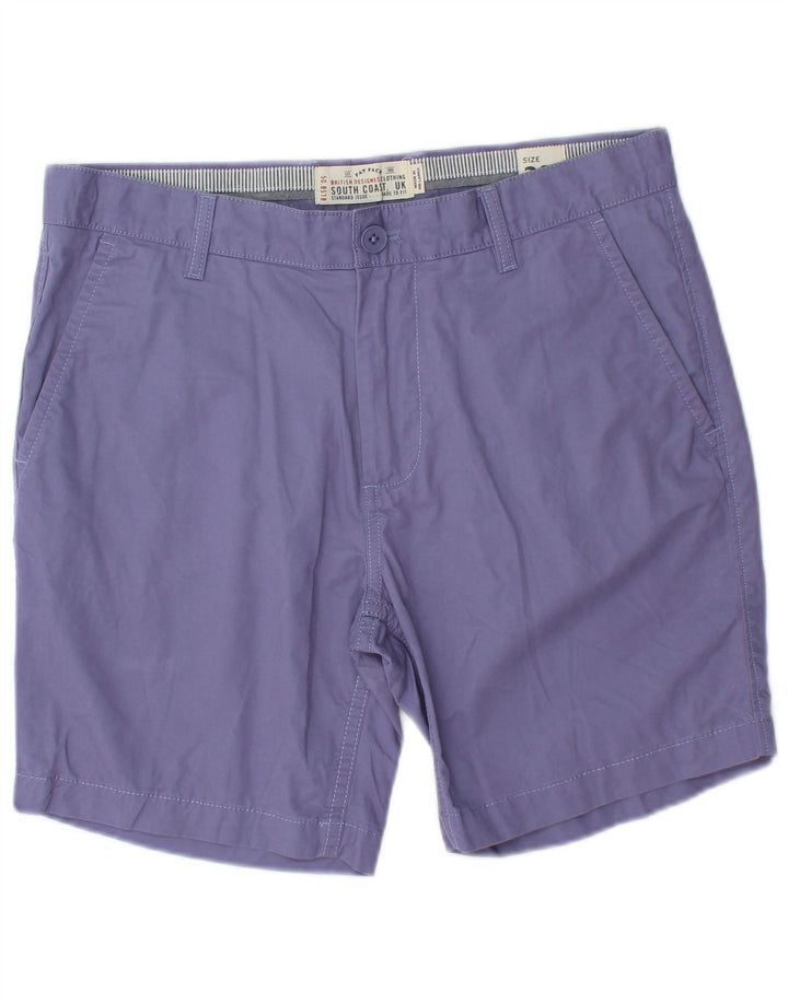 FAT FACE Mens Chino Shorts W32 Algodão Roxo Médio