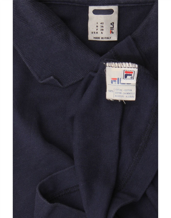 Camisa polo feminina FILA IT 42 algodão azul marinho médio