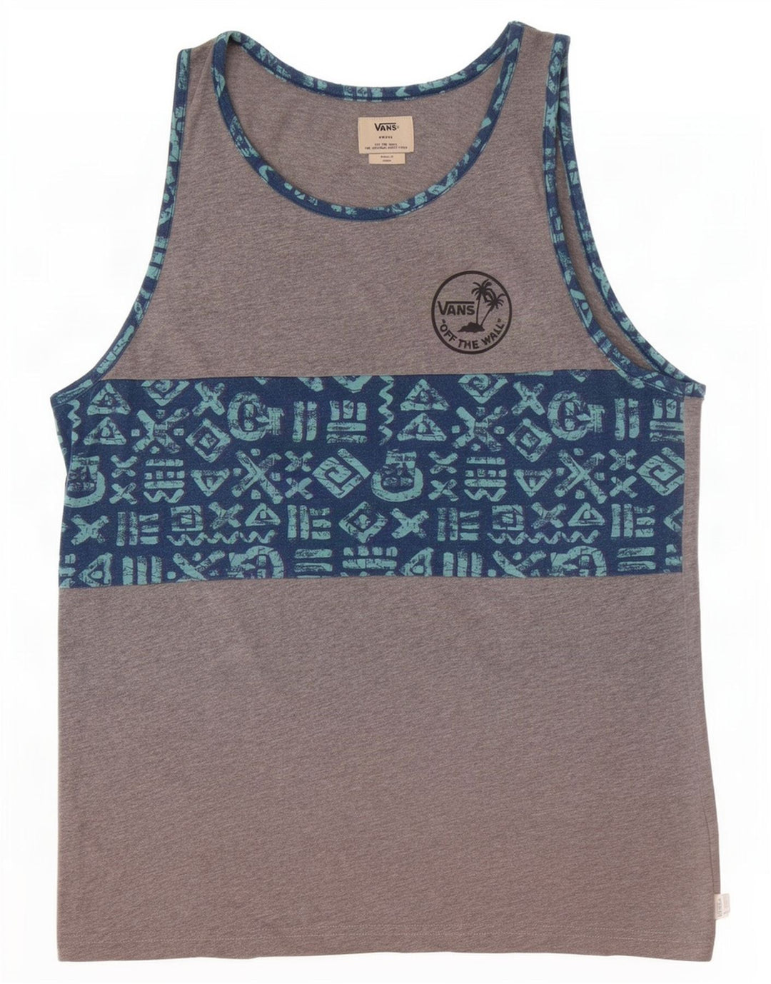 Vans Masculino Graphic Vest Top Pequeno Cinza Geométrico