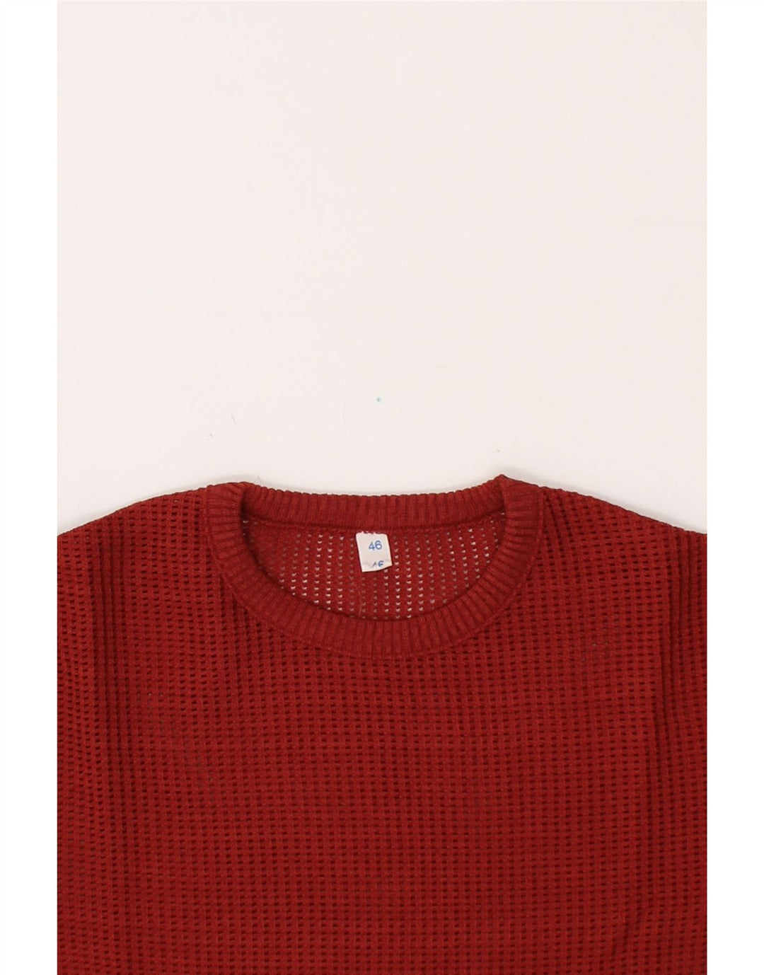 VINTAGE Womens See Through Crew Neck Jumper Sweater IT 46 Large Burgundy Vintage Vintage and Second-Hand Vintage from Messina Hembry 