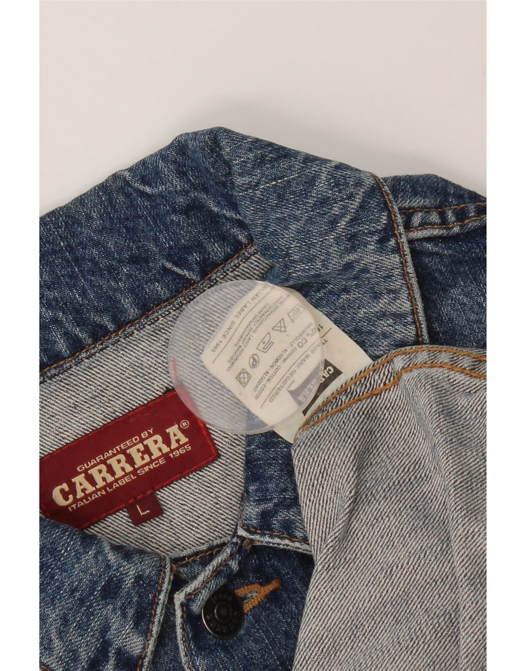 Jaqueta jeans masculina Carrera UK 40 grande algodão azul
