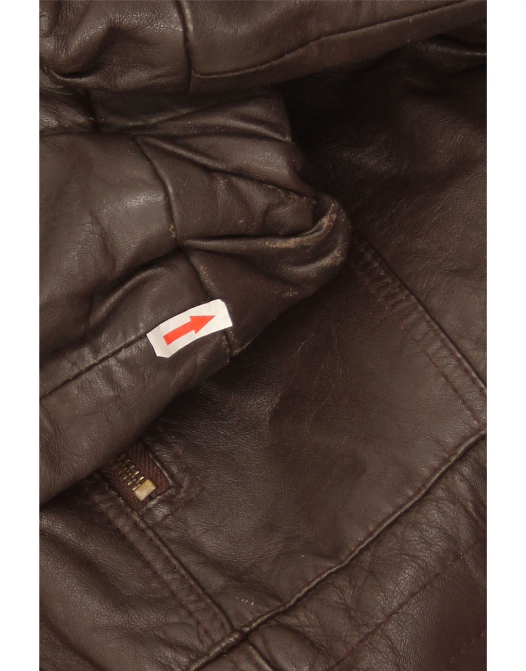 Jaqueta de couro masculina vintage UK 38 couro marrom médio