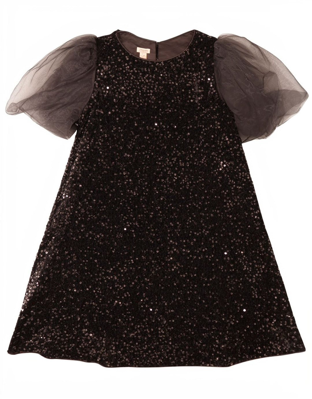 Vestido monsoon feminino com lantejoulas evasê 12-13 anos preto poliéster