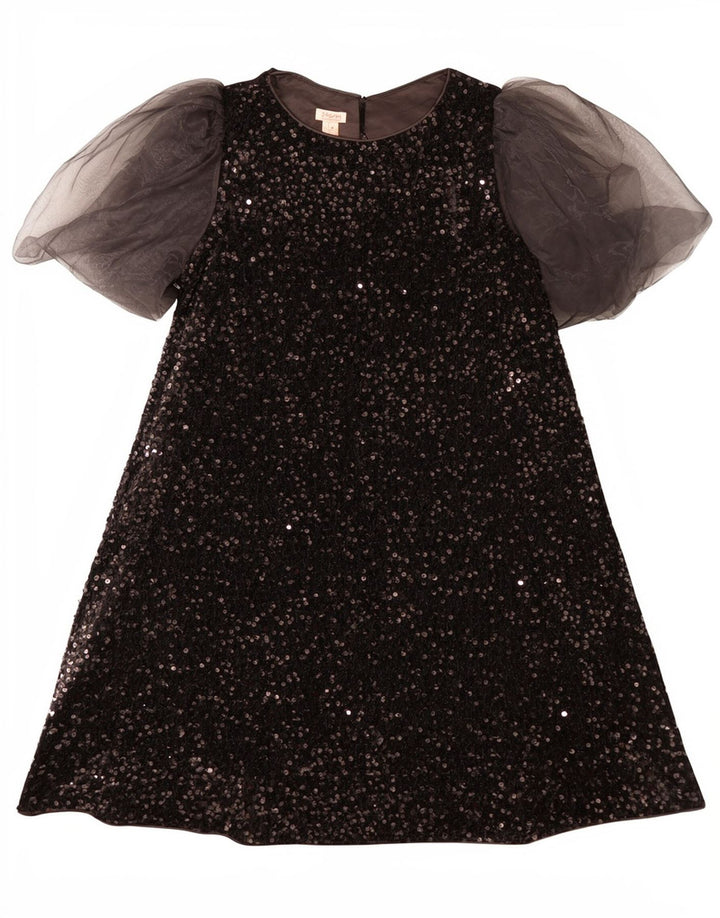 Vestido monsoon feminino com lantejoulas evasê 12-13 anos preto poliéster
