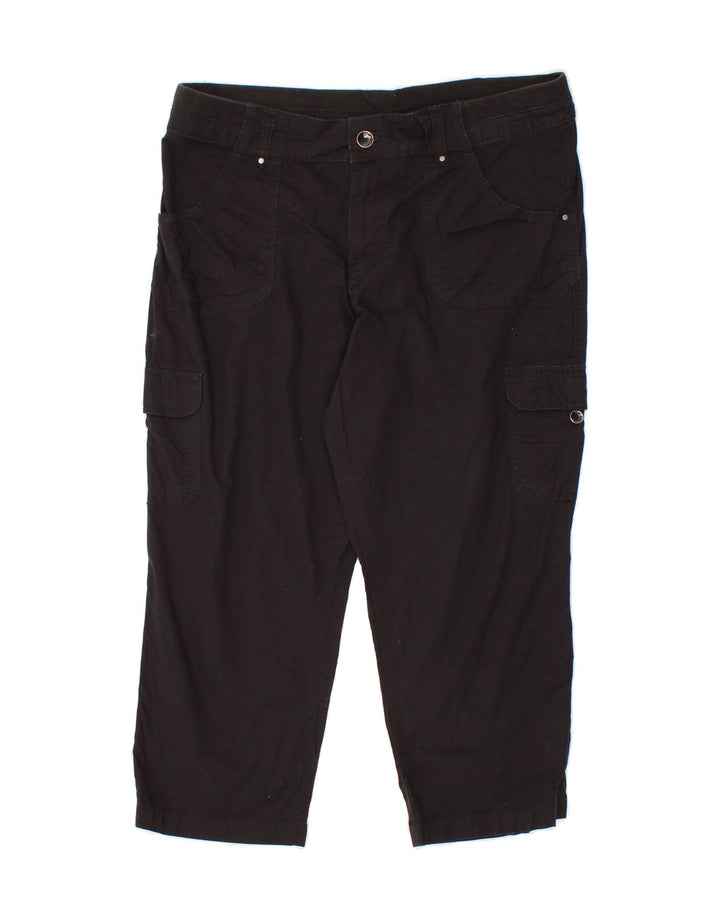 LEE Womens Cargo Capri Trousers W34 L23 Black Vintage Lee and Second-Hand Lee from Messina Hembry 