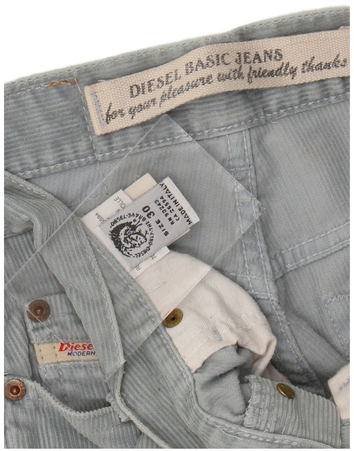 Calça masculina de veludo cotelê reto DIESEL W30 L31 algodão azul