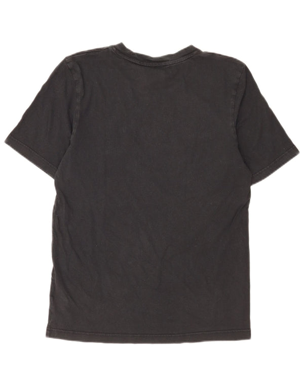 Adidas Mens Graphic T-Shirt Top Pequeno Algodão Preto