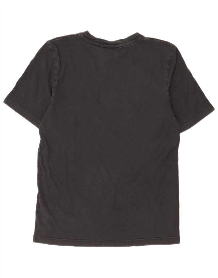 Adidas Mens Graphic T-Shirt Top Pequeno Algodão Preto