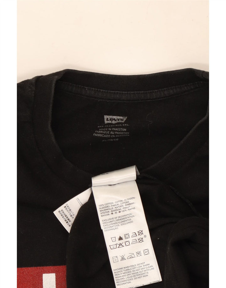 Camiseta gráfica masculina Levi's Top XL algodão preto