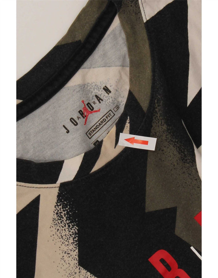 Camiseta Jordan Masculina Standard Fit Graphic Top Médio Multicolorido Geométrico