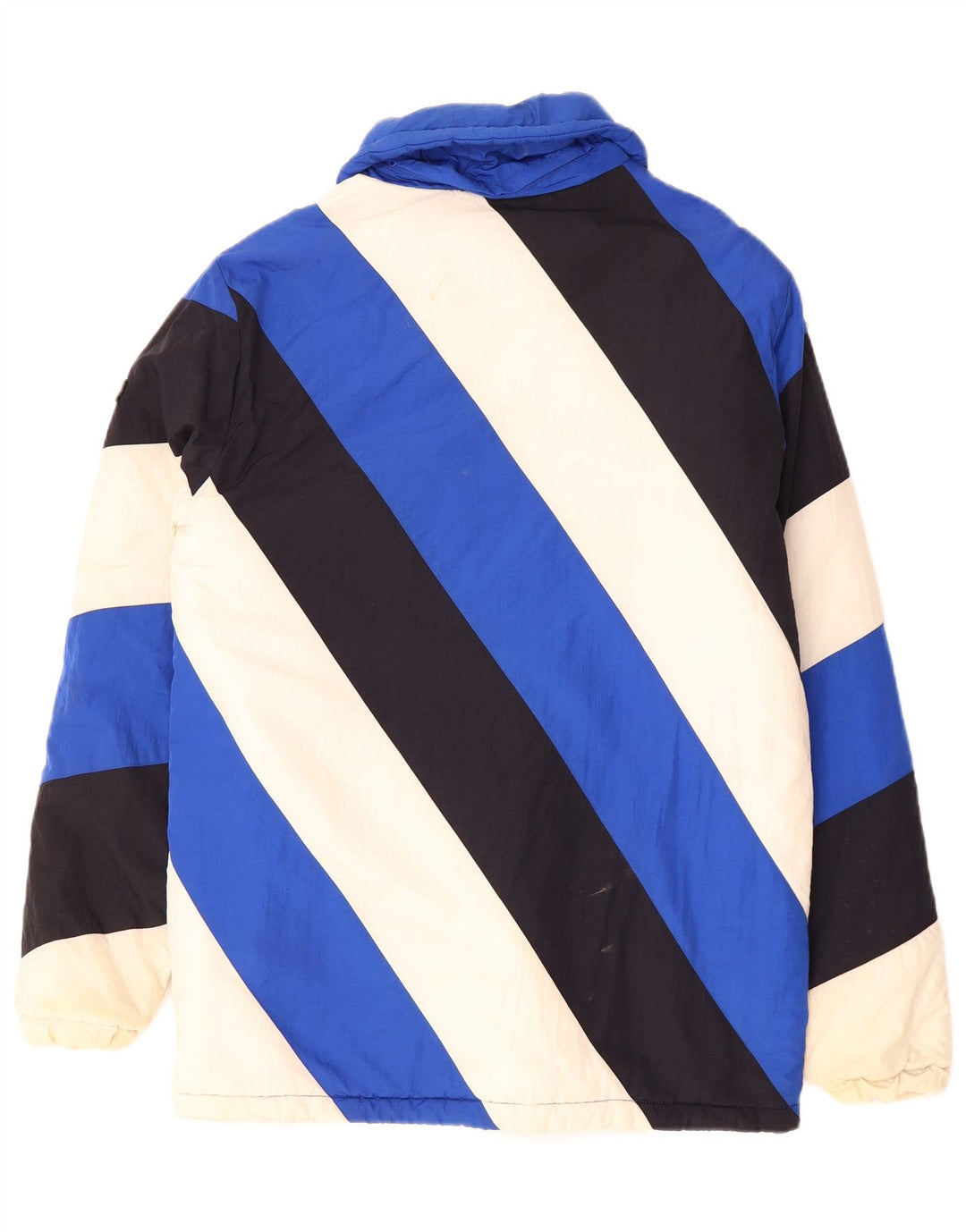 Jaqueta acolchoada masculina Ellesse UK 38 poliéster colorblock azul médio