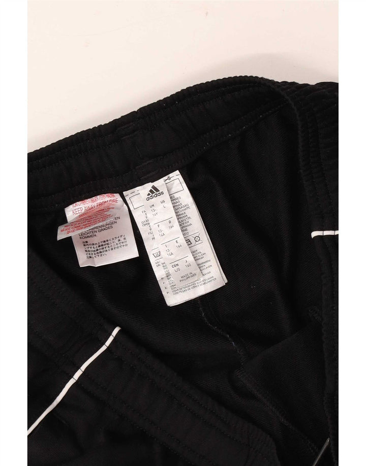Adidas meninos calças de treino joggers 13-14 anos preto poliéster
