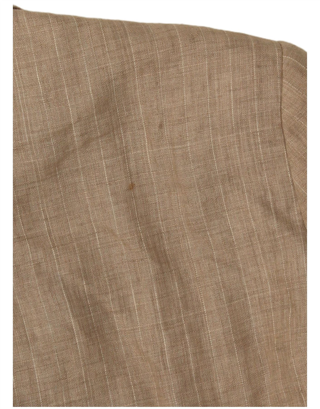 Jaqueta blazer feminina Zara com 1 botão Reino Unido 18 XL bege risca de giz poliéster