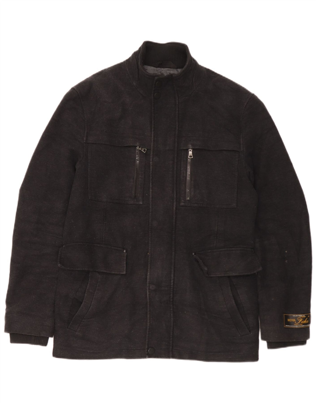 Casaco corta-vento masculino Marks & Spencer Reino Unido 36 pequeno algodão preto
