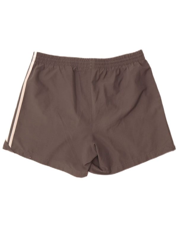 Shorts esportivos masculinos Adidas poliéster cinza médio