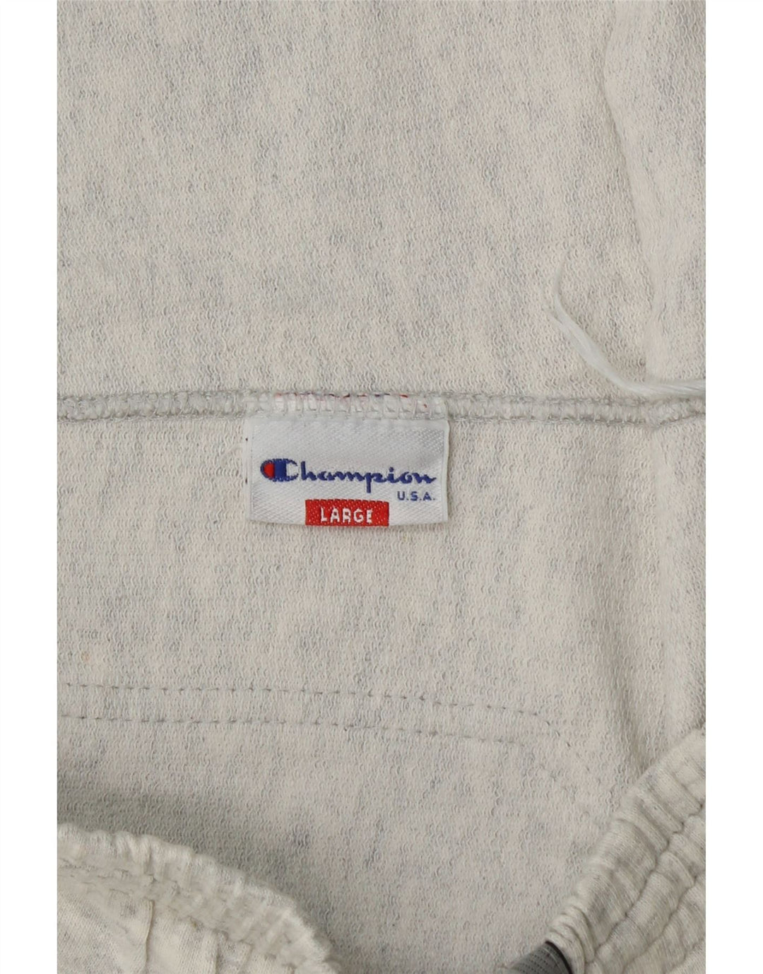 CHAMPION Calça de treino masculina gráfica grande algodão cinza