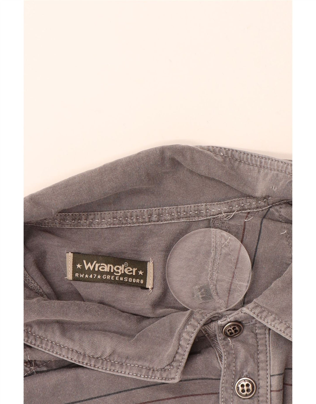 Camisa polo masculina WRANGLER XL algodão listrado cinza