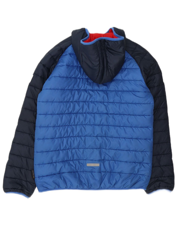 Jaqueta acolchoada com capuz para meninos Jack Wolfskin 13-14 anos azul poliéster
