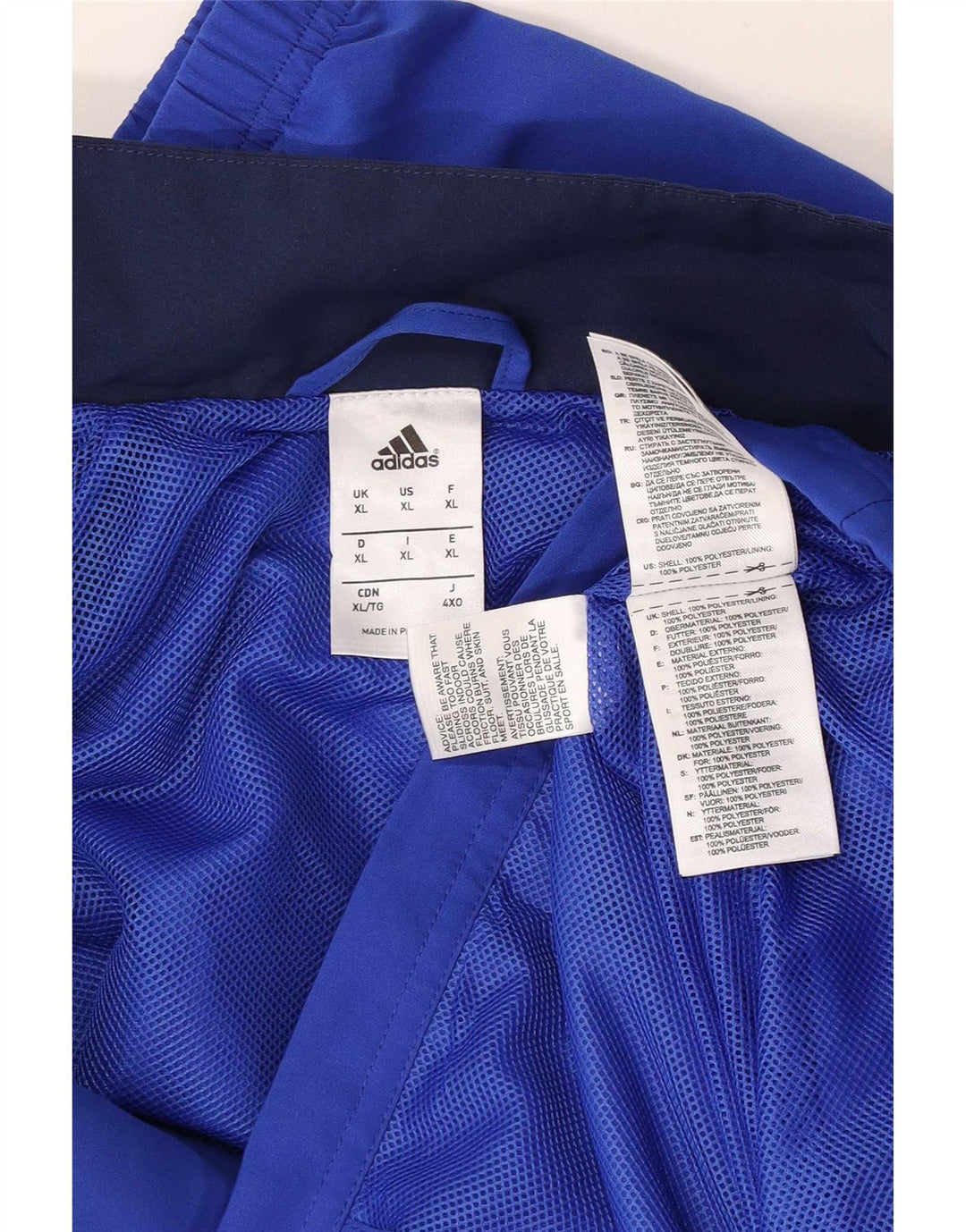 Jaqueta Adidas Masculina Graphic Tracksuit XL Azul Colorblock Poliéster