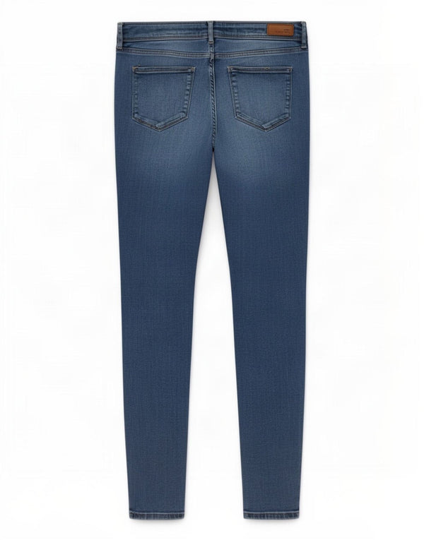 Calça jeans feminina Fat Face Jegging skinny UK 12 médio W30 L30 algodão azul