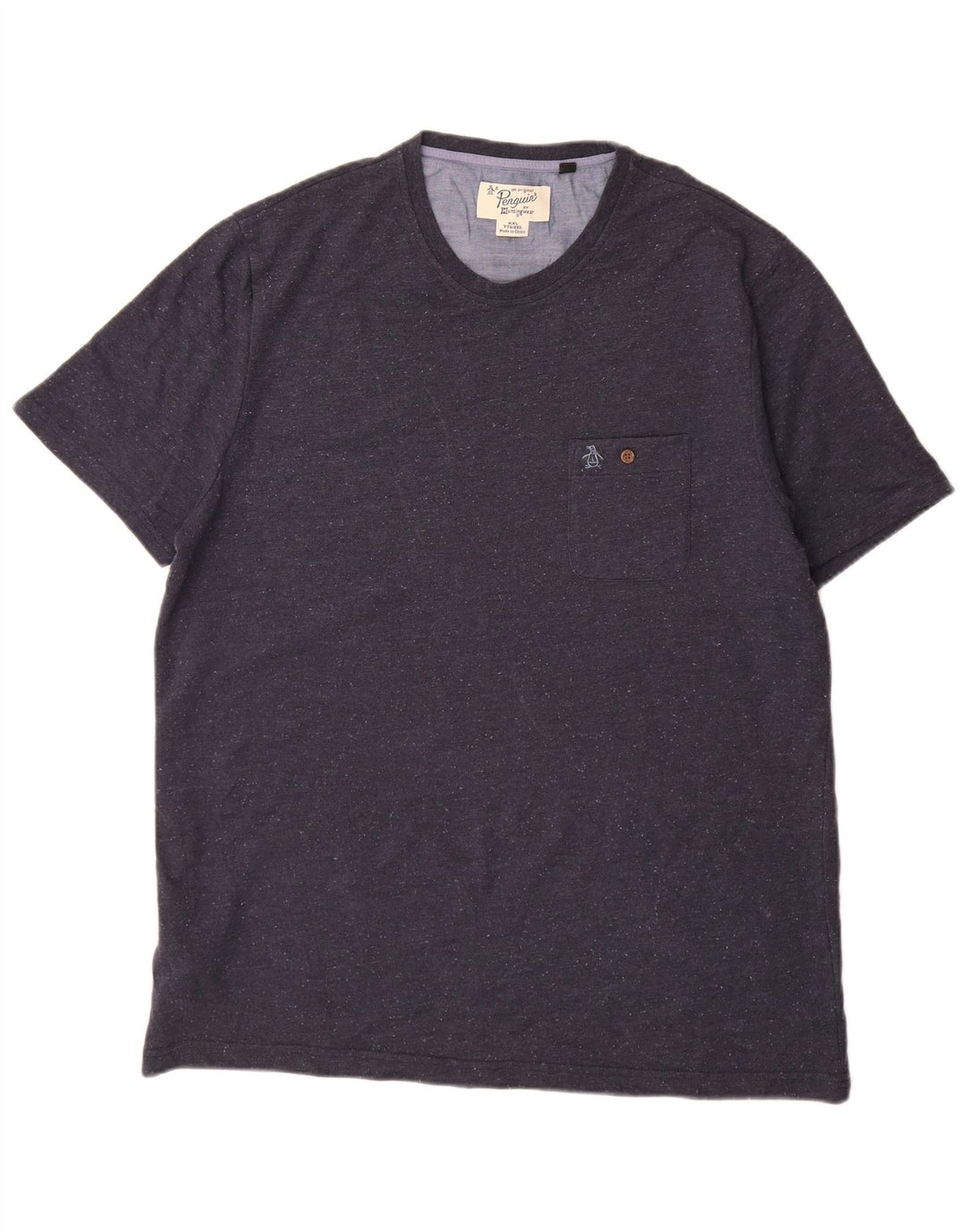 Camiseta masculina Penguin Top 2XL algodão azul marinho